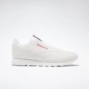 Reebok Classic Leather Turnschuhe Herren - Weiß/Grau/Rot/Schwarz - DE 347-YHJ